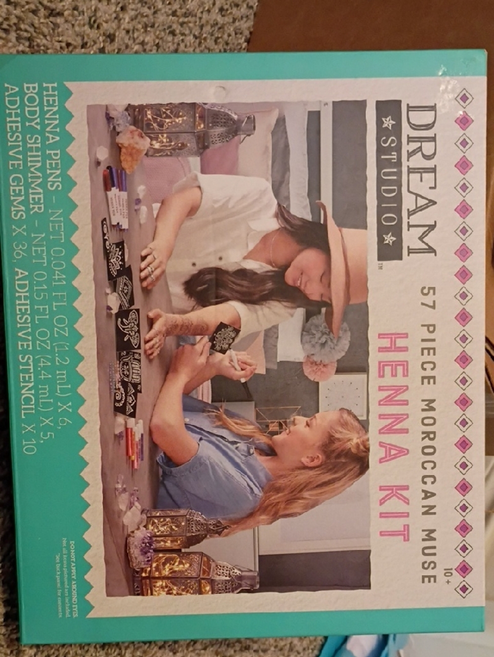 Unopened Dream Studio Henna Kit - Turquoise & Pink Box